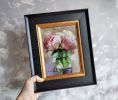 Peony oil painting original, Pink floral wall art, Forget me | Oil And Acrylic Painting in Paintings by Natart. Item composed of canvas & synthetic compatible with contemporary style