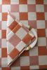 Blush Grid Block Print Napkins, Set of 4 | Linens & Bedding by Ninéh