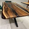 Black Epoxy Table - Resin Dining Table - Custom Epoxy Table | Tables by Tinella Collection. Item composed of wood and synthetic in contemporary or art deco style