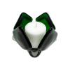 Transparent Green Glass Candleholder | Candle Holder in Decorative Objects by Sand & Iron