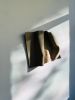 Sand Beige Abstract Wall Sculpture: Draped Fabric Inspired Plaster Art, Sculptural Folded Paper | Wall Hangings by Vaiva Art Atelier