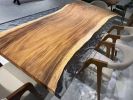Clear Epoxy Table | Communal Table in Tables by Tinella Collection. Item made of walnut & metal compatible with boho and contemporary style
