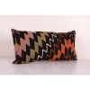 Turkish Extra Long Bedding Rug Pillow, Turkish Long Kilim Pi | Cushion in Pillows by Vintage Pillows Store