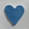 Blue Heart 4" x 4" | Mixed Media in Paintings by Emeline Tate. Item composed of canvas & synthetic