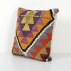 Turkish Kilim Pillow, Geometrical Diamond Kilim Cushion Cove | Pillows by Vintage Pillows Store