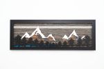 Pine Tree Forest Glacial Lake Mountains | Wall Sculpture in Wall Hangings by Craig Forget. Item made of maple wood with metal works with mid century modern & contemporary style