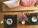 Ghost Ranch Placemat Set | Tableware by Modern Macramé by Emily Katz. Item composed of fabric & fiber