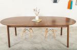 Walnut Extendable Oval Dining Table "The Payne" (Quick Ship/ | Tables by MODERNCRE8VE. Item composed of walnut