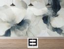 BLUE BLOOMS — Navy & Ivory Floral Wallpaper Pattern | Wall Treatments by ELLE WALLS