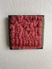Woven Tile- Fluff-Rose and Green | Wall Sculpture in Wall Hangings by Mpwovenn Fiber Art by Mindy Pantuso