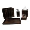 EBONY (Bath Collection) | Toiletry in Storage by Oggetti Designs. Item made of wood & metal