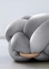 (M) Siver Grey Knot Ottoman | Benches & Ottomans by Knots Studio
