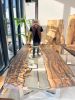 Epoxy Resin Table - Custom Epoxy Table | Dining Table in Tables by Tinella Wood. Item composed of wood and metal in contemporary or country & farmhouse style