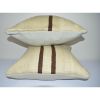 18" X 18" Hemp Pillow Cover | Sham in Linens & Bedding by Vintage Pillows Store. Item made of cotton & fiber
