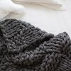 Arm Knit Chunky Basket Weave Blanket DIY KIT | Linens & Bedding by Flax & Twine. Item composed of fabric