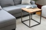 Spalted Maple Cube 18" Coffee Table, Side Table, Solid Wood | Tables by Hazel Oak Farms. Item made of maple wood & steel