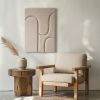 Sandy White Sculptural Painting: Modern 3D Relief Wall Art | Wall Sculpture in Wall Hangings by Vaiva Art Atelier