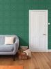 Sargassum Seaweed II - Green Pattern | Wallpaper in Wall Treatments by Sean Martorana. Item made of paper
