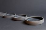 SET of 2 saucer/small plate/little dish, rustic grey matte | Tableware by Laima Ceramics. Item composed of stoneware in minimalism or rustic style