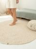 Round plain boho rope rug | Area Rug in Rugs by Anzy Home. Item composed of fabric