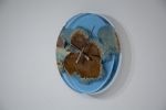 Transparent Blue Epoxy Wall Clock | TigerWoods Atelier | Decorative Objects by TigerWoodAtelier. Item composed of wood in minimalism or contemporary style