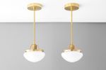 Glass Pendant Light - Brass Light Fixture - Model No. 2901 | Pendants by Peared Creation. Item composed of brass and glass