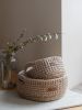 Round baskets with jute accent | Storage Basket in Storage by Anzy Home. Item composed of cotton
