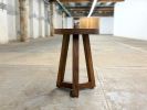 Solid Wood Three-Legged Dining Stool – Modern Accent Stool, Handcrafted in the USA | Bar Stool in Chairs by Marco Bogazzi
