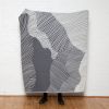 Reef Throw | Gris/grey | Linens & Bedding by Jill Malek Wallpaper. Item made of cotton