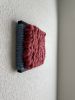 Woven Tile- Fluff- Light Blue and Rose | Wall Sculpture in Wall Hangings by Mpwovenn Fiber Art by Mindy Pantuso
