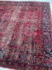 LOVELY Botanical Distressed Antique Persian Sarouk | Berry | Area Rug in Rugs by The Loom House. Item made of cotton with fiber