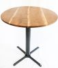 Modern Round Walnut Pub Table | Cocktail Table in Tables by Hazel Oak Farms. Item made of walnut with steel