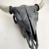 Bison Skull - Black | Wall Sculpture in Wall Hangings by Farmhaus + Co.. Item made of wood