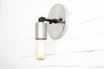 Minimalist Industrial Lighting - Model No. 1174 | Sconces by Peared Creation. Item made of brass with glass