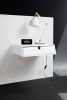 White Floating Nightstand, 1 Drawer in Oak | Storage by Manuel Barrera Habitables. Item made of wood