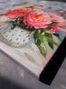 Pink Peonies in vase oil painting original on canvas | Oil And Acrylic Painting in Paintings by Natart. Item made of canvas & synthetic compatible with contemporary style