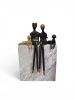 Family of Four with dogs | Sculptures by YENNY COCQ