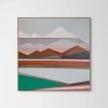 Original 30x30 Geometric Mountain Landscape | Vista by Shilo Ratner | Work by Shilo Ratner