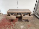 Model #1103 - Custom Floating Double Sink Vanity | Countertop in Furniture by Limitless Woodworking. Item composed of maple wood compatible with mid century modern and contemporary style