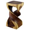 Haussmann® Wood Double Twist Stool Table 12 in SQ x 23 in | Chairs by Haussmann®
