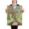 Canvas Print - Fragmented Soul - Cubist Figure Portrait | Work by Eman's Gallery