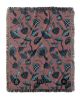IVI - Mushroom Jacquard Woven Blanket - Blue Pink | Linens & Bedding by Sean Martorana. Item composed of cotton