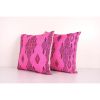 Vintage Turkish Handwoven Unique Pink Tribal Kilim Pillow Co | Cushion in Pillows by Vintage Pillows Store