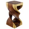 Haussmann® Wood Double Twist Stool Table 12 in SQ x 23 in | Chairs by Haussmann®