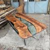 Clear Epoxy Walnut Dining Table | Tables by Ironscustomwood