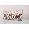 Suzani Animal Garden Long Cushion Cover, Embroidery Tribal H | Pillows by Vintage Pillows Store