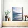 Soothing beach photography print, "Blue Gulf" seascape | Photography by PappasBland. Item made of paper works with minimalism & contemporary style