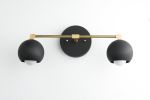 Mid Century Vanity - Model No. 5469 | Sconces by Peared Creation. Item composed of brass