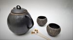 Handmade Ceramic Tea Set with Teapot and Cups | Drinkware by YomYomceramic. Item composed of stoneware