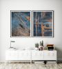 Set of two industrial art prints, "Rust Pair II" abstracts | Photography by PappasBland. Item made of paper works with contemporary & industrial style